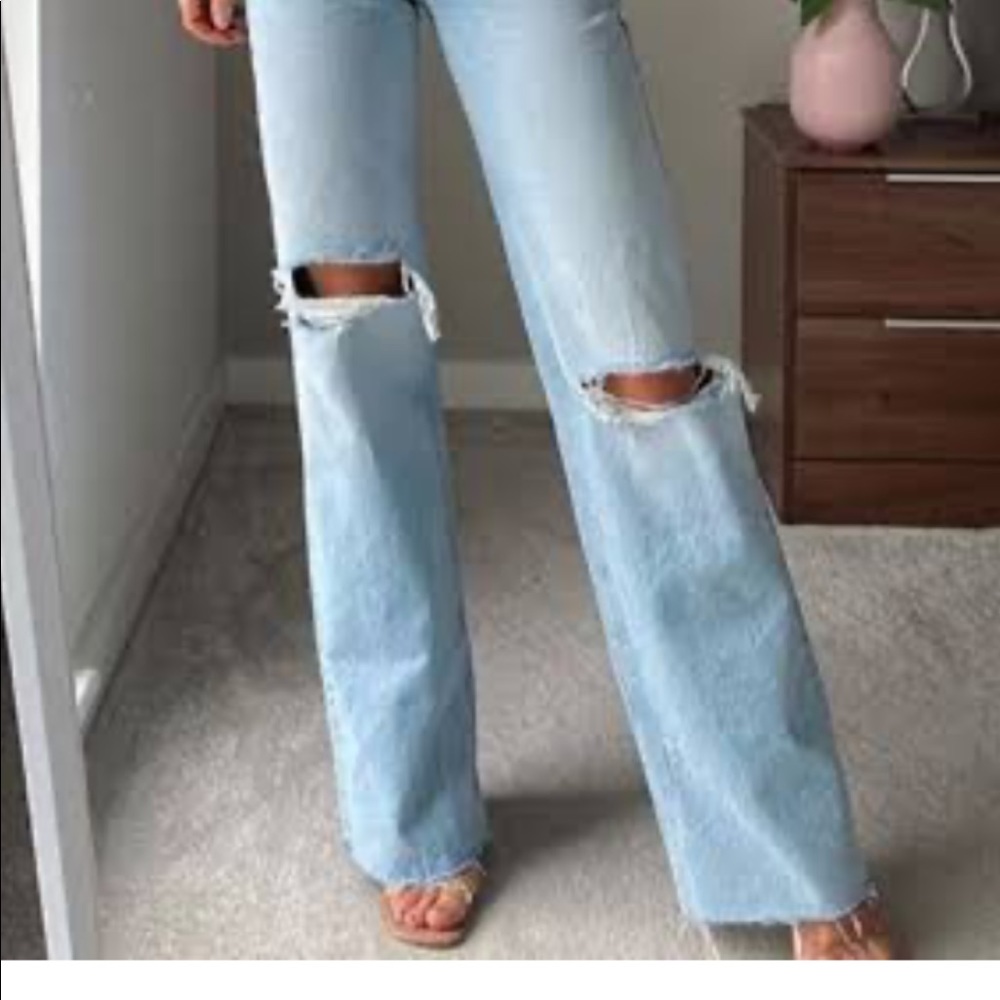 Zara high waisted jeans.